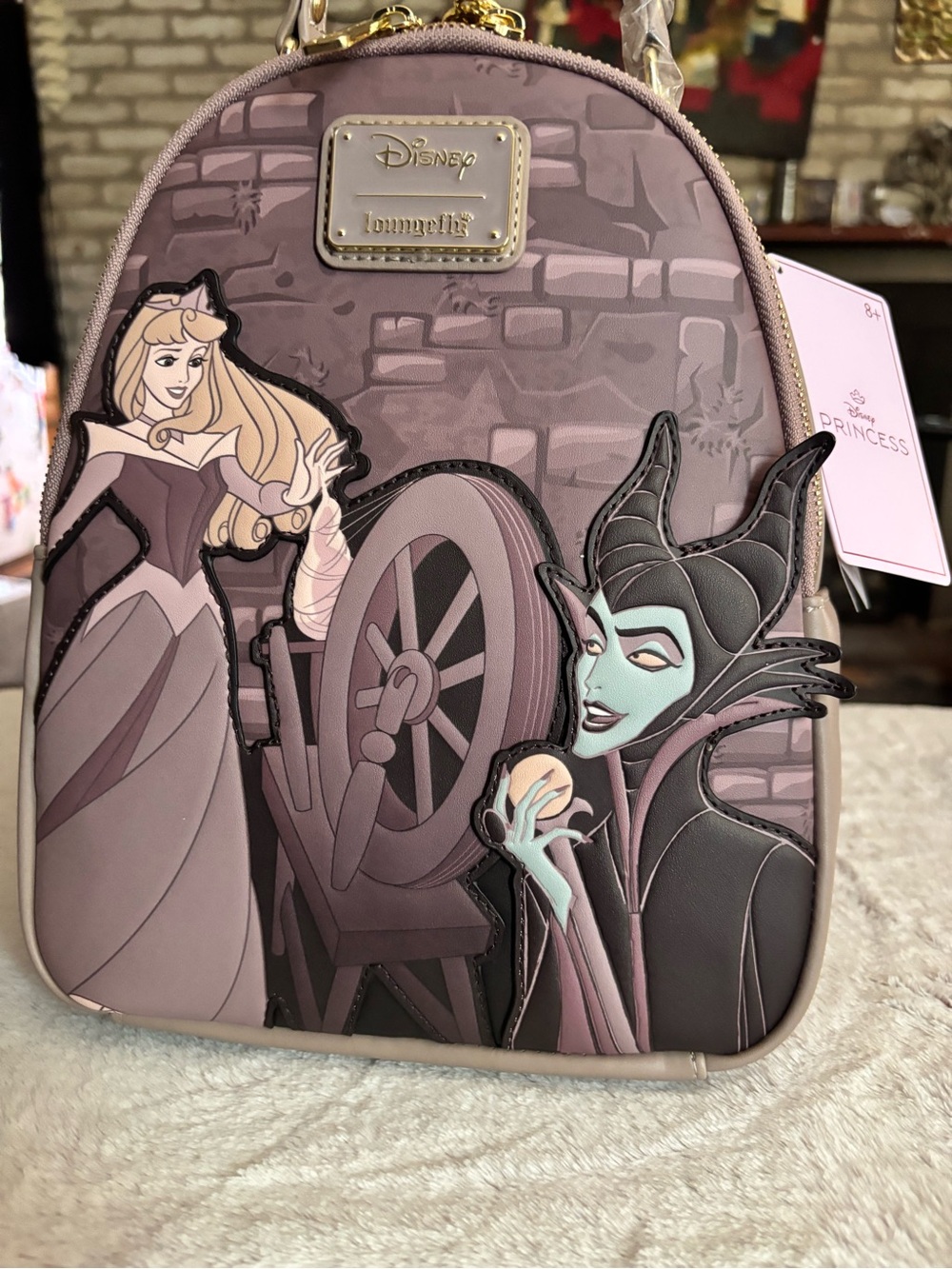 Loungefly Disney Sleeping Beauty Aurora Maleficent Mini Backpack NWT